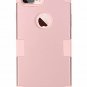 For iPhone 8/7 Plus Slim Wave Point Design 2 in1 Silicone Shockproof Rose Gold