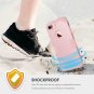 For iPhone 8/7 Plus Slim Wave Point Design 2 in1 Silicone Shockproof Rose Gold
