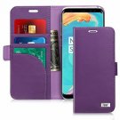 For Samsung Galaxy S8 Case Handmade Folio Wallet Kickstand Card Slots Purple