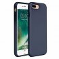 For iPhone 7/8 Plus Case Silicone Rubber Full Body Protection Navy Blue