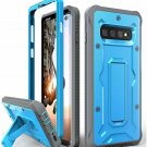 For Samsung Galaxy S10 Case Heavy Duty Military Grade Kickstand Blue/Gray