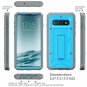 For Samsung Galaxy S10 Case Heavy Duty Military Grade Kickstand Blue/Gray