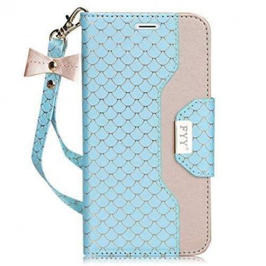 Samsung Galaxy S7 Edge Case Leather Wallet Flip Folio Mirror ForestGreen