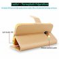 For Galaxy S7 Edge Wallet Case Leather Diamond Jewel Card Slots Golden Bling