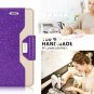 Samsung Galaxy S7 Edge Case Leather Wallet Flip Folio Mirror Lightpurple/Gold