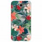 For Galaxy J7 V Case Slim Shockproof Clear Soft Flexible TPU Palm Tree Leaves