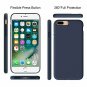 For iPhone 7/8 Plus Case Silicone Rubber Full Body Protection Shockproof Blue