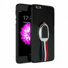 For iPhone 6/6S Plus Case Kickstand Finger Rope Hard Back Shockproof Black