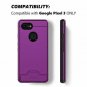 For Google Pixel 3 Case Wallet Dual Layer with Card Slot Holder Kickstand Purple