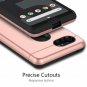 For Google Pixel 3 Case Wallet Dual Layer Card Slot Holder Kickstand Rose Gold