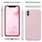 iPhone X/Xs Case Full Body Protection Silicon Wireless Charging Slim Rubber Pink