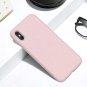 iPhone X/Xs Case Full Body Protection Silicon Wireless Charging Slim Rubber Pink