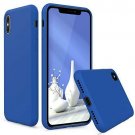 iPhone X/Xs Case Full Body Protection Silicon Wireless Charging Slim Rubber Blue
