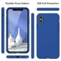 iPhone X/Xs Case Full Body Protection Silicon Wireless Charging Slim Rubber Blue