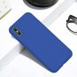 iPhone X/Xs Case Full Body Protection Silicon Wireless Charging Slim Rubber Blue