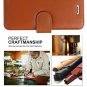 For iPhone 7/8 Plus Case Flip Folio Genuine Leather Wallet and Credit Card Brown