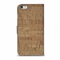 For iPhone 7/8 Plus Case Cork Wood  Natural Wallet Leather ExteriorEco Friendly