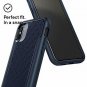 For iPhone X/Xs Case 3D Pattern Design Modern Geometric Cover Navy Blue
