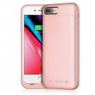For iPhone 7/8 Plus Battery Case 7000mAh Protective Rechargeable Rose Gold