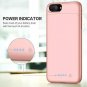 For iPhone 7/8 Plus Battery Case 7000mAh Protective Rechargeable Rose Gold