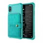 iPhone X/Xs Wallet Case Card Holder Premium Leather Back Folio Flip Shock Green