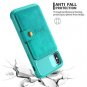 iPhone X/Xs Wallet Case Card Holder Premium Leather Back Folio Flip Shock Green