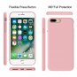 For iPhone 7/8 Plus Case Silicone Rubber Full Body Protection Rose Pink
