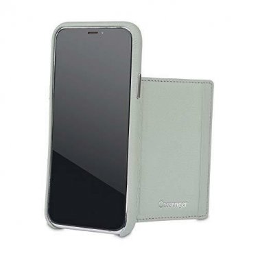 iPhone XR Case Genuine Italian Leather Card Slot Holders Stand Function-Mint