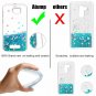 For Sony Xperia XA2 Ultra Case Cute Glitter Series Flowing Sparkle Bling Blue