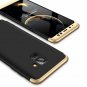 For Galaxy A8 Plus 2018 Case 3 in 1 360 Full Protection Thin Hard BlackGold)