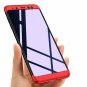 For Galaxy A8 Plus 2018 Case 3 in 1 360 Full Protection Thin Hard RedBlack