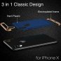 For iPhone X/Xs Case Ultra Thin 3in1 Hybrid Hard Anti-Scratch Matte Finish Blue