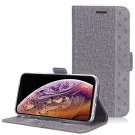 For iPhone Xs Max Case Wallet Folio Folding Protective with Card Holder Grey