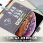For iPhone Xs Max Case Wallet Folio Folding Protective with Card Holder Grey