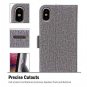 For iPhone Xs Max Case Wallet Folio Folding Protective with Card Holder Grey