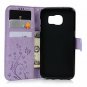 For Samsung Galaxy S7 Edge Case Leather Wallet Card Holders Fashion Pen Violet