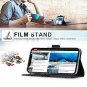 For iPhone Xs Max Case Premium Leather Handmade Flip Folio Wallet Magnetic Dark