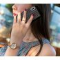 For iPhone Xs Max Case Premium Leather Handmade Flip Folio Wallet Magnetic Dark