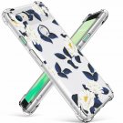 For Google Pixel 3 Case Flower Pattern Design Soft Flexible TPU Flower/Dark Blue