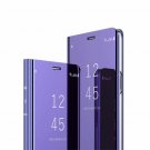 For Galaxy A7 2018 A750 Case Mirror Design Clear Flip Bookstyle Luxury Purple