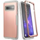 For Samsung Galaxy S10 Case Heavy Duty Protection Full Body Rose Gold/Gray