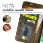 For iPhone 7/8 Plus Case PU Leather Wallet Kickstandand Flip Cover Flax Bronze