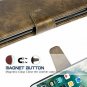 For iPhone 7/8 Plus Case PU Leather Wallet Kickstandand Flip Cover Flax Bronze