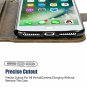 For iPhone 7/8 Plus Case PU Leather Wallet Kickstandand Flip Cover Flax Bronze