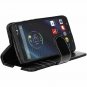 For Motorola Droid Turbo Case Flip Wallet Leather Soft Stand Card Holder Black