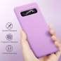 For Samsung Galaxy S10 Case Liquid Silicone Cover Drop Protection Purple
