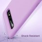 For Samsung Galaxy S10 Case Liquid Silicone Cover Drop Protection Purple