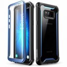 For Samsung Galaxy S8 Plus Case Full-Body Rugged Clear Bumper Built Black/Blue