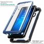 For Samsung Galaxy S8 Plus Case Full-Body Rugged Clear Bumper Built Black/Blue
