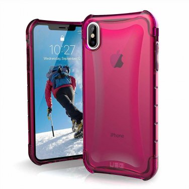 iPhone Xs Max case Screen Plasma Feather  Rugged Magma Military Drop Pink]